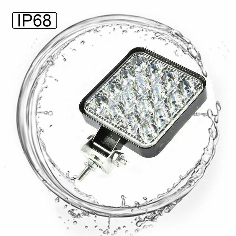 10Pack 16LED Work Light Flood Beam Bar For Car SUV ATV Off-Road Driving Fog Lamp