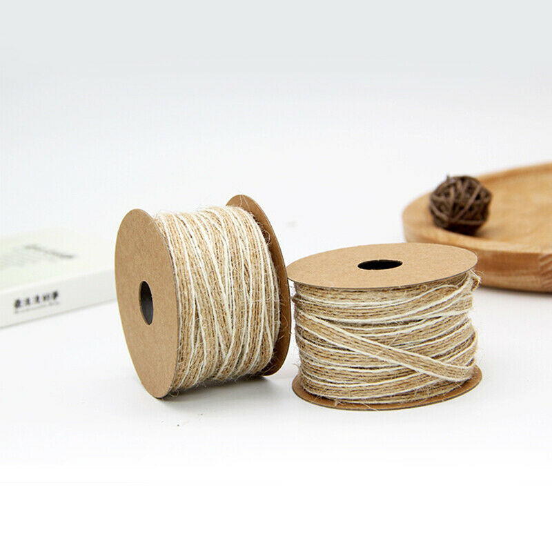 New 10m/Roll Natural Jute Ribbon Twine Rope String DIY Craft Burlap Wraps