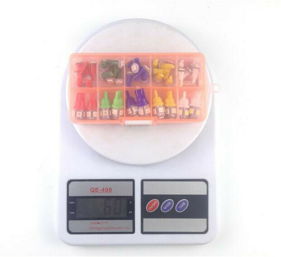 T5 T10 LED 5050 SMD Panel Dashboard Light Bulb Green Red White Blue Yellow Lamps