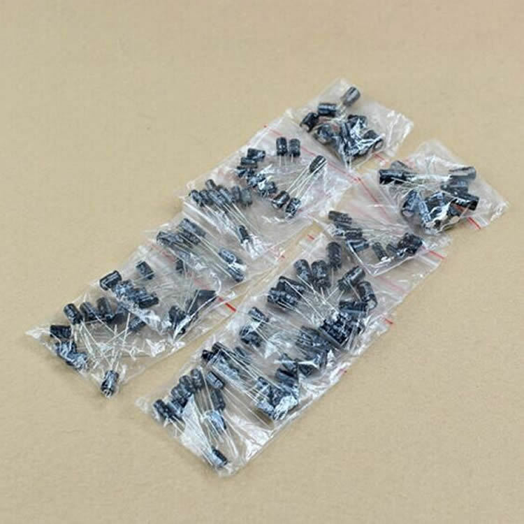90pcs 50V 1-100UF 2.2UF 4.7UF 10UF 22UF 47UF  Electrolytic capacitors kit Radial