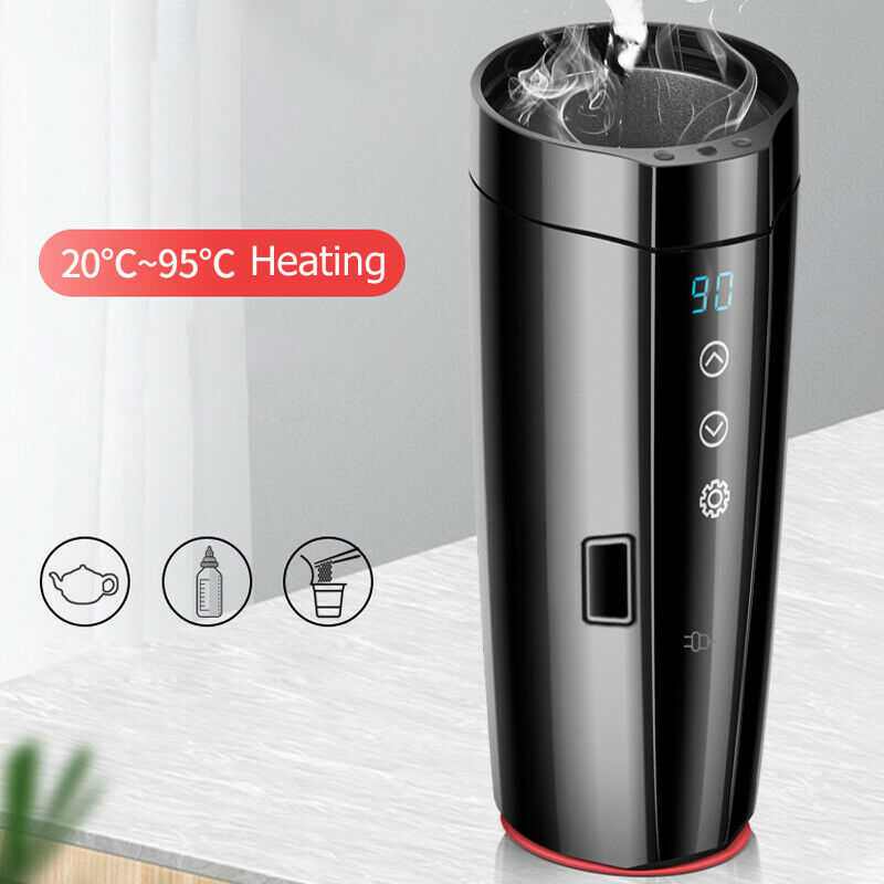 400ML Car Digital Display Mug Insulated Vacuum Drink Water Heating Electric Cup