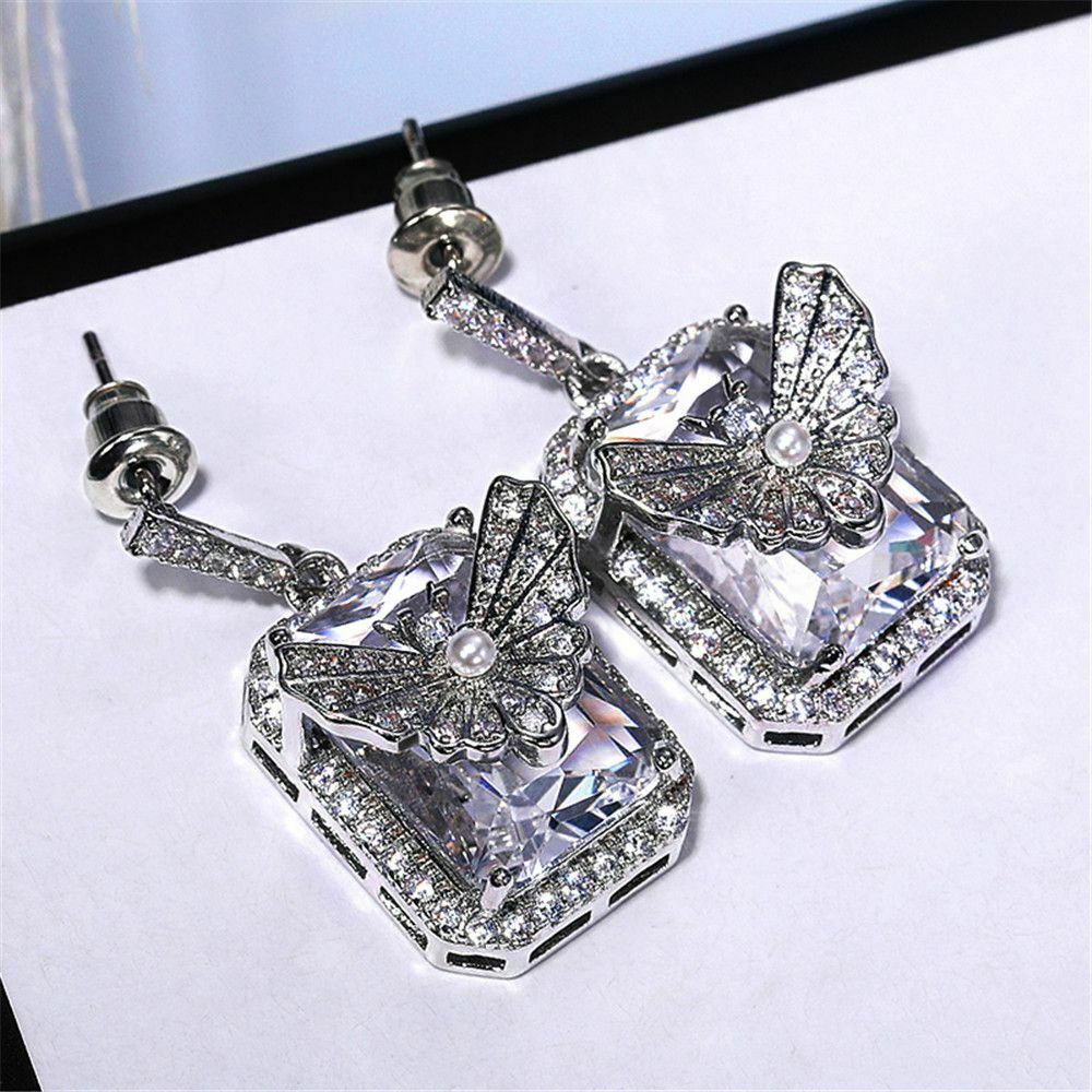 Butterfly Earrings Party Eardrop Platinum-plated Earrings Jewelry Accessories