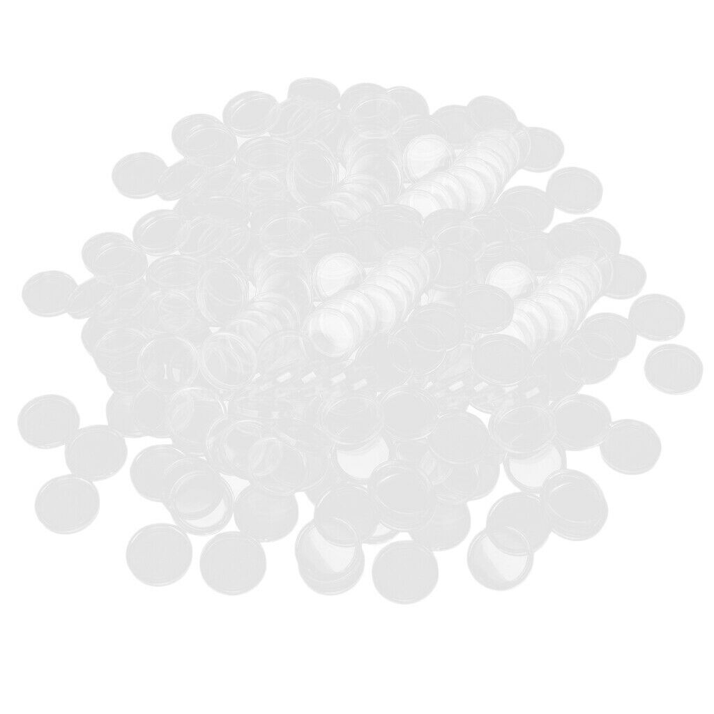 300 Pieces Coin Capsules Round Clear Coin Holder Container Coin Collecting