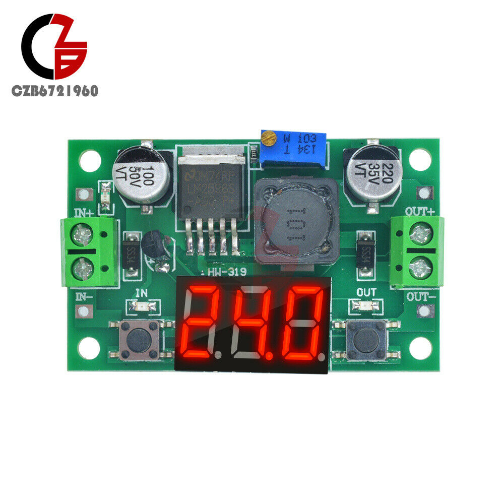 DC--DC Buck Step Down Converter Module LM2596 Voltage Regulator + Led Voltmeter