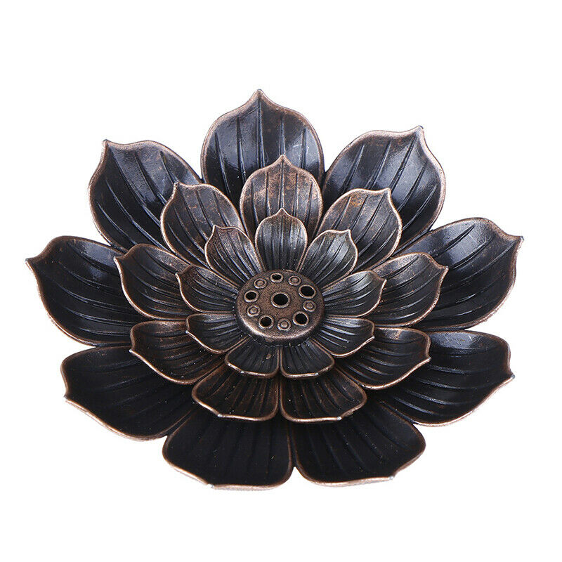 Alloy Incense Burner Stick Holder Plate Burner Plate Buddhism Coil Lotus .l8