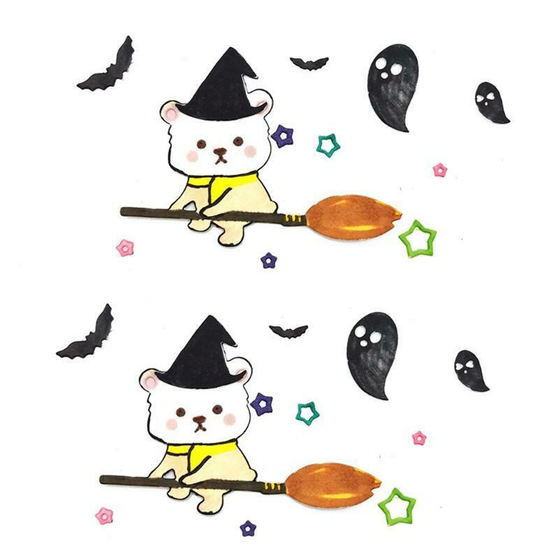 Halloween Bear Bat Ghost Metal Cutting Dies Stencil Scrapbooking DIY Album Stamp