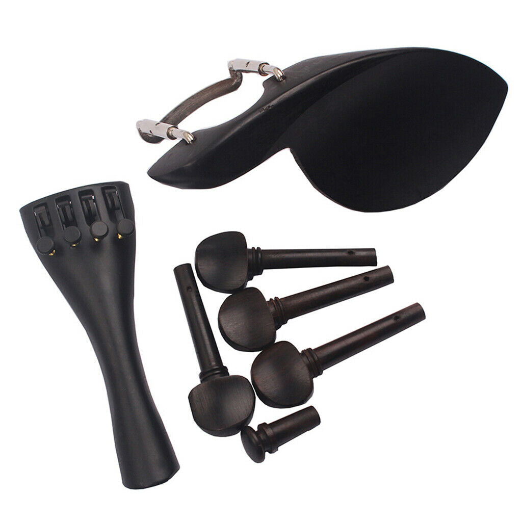 Violin Pieces Chin Rest + Pegs + Tailpiece + Mouthpiece + Tail Gut +