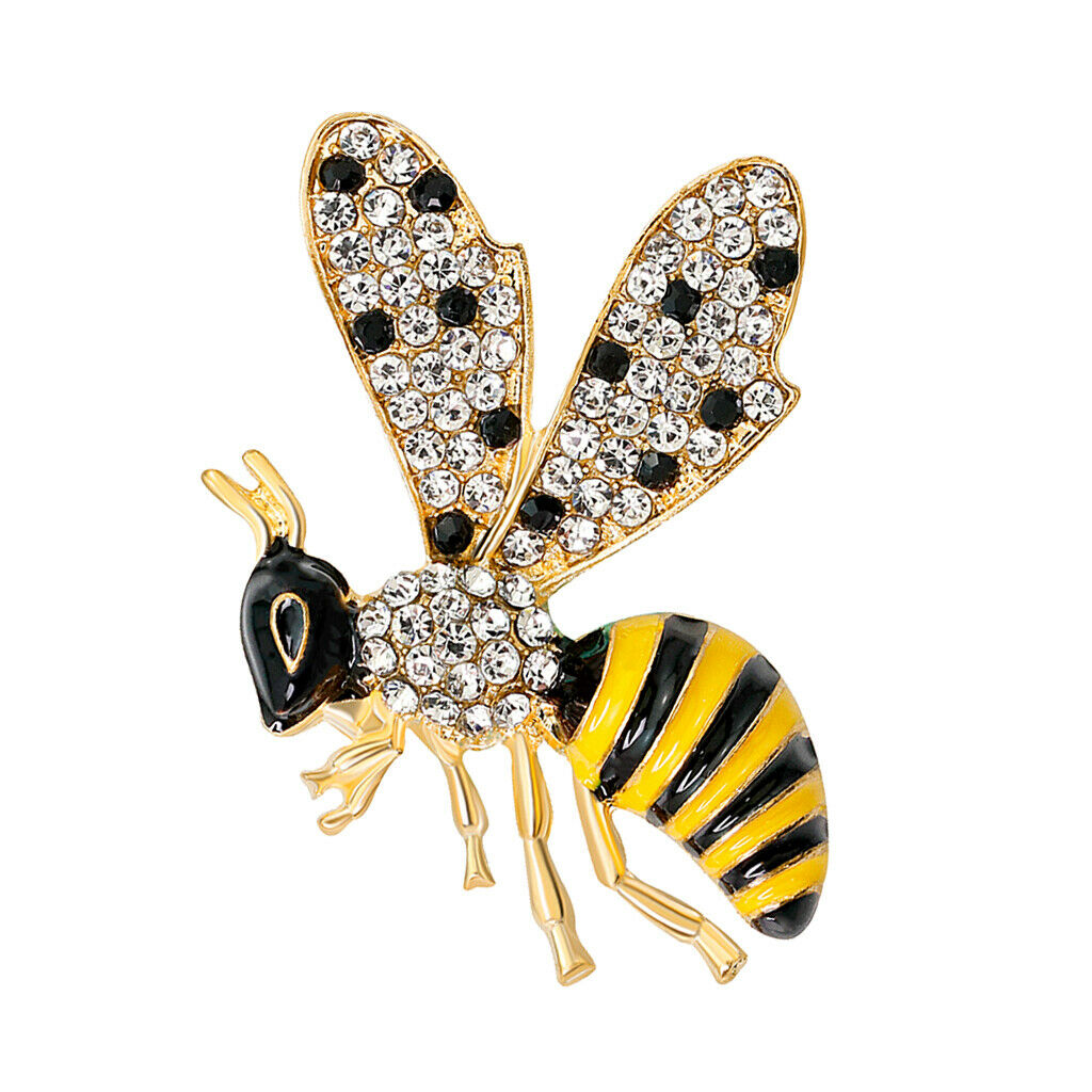 Rhinestone Honeybee Brooch Insect Brooch Boutonniere Jewelry