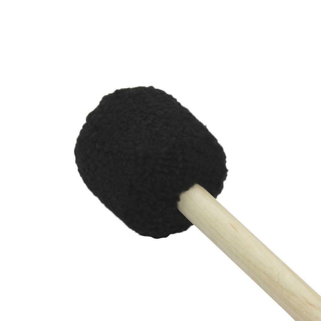 Bass Drum Mallet Felt Head Percussion Mallets Timpani Sticks with Wooden Handle,