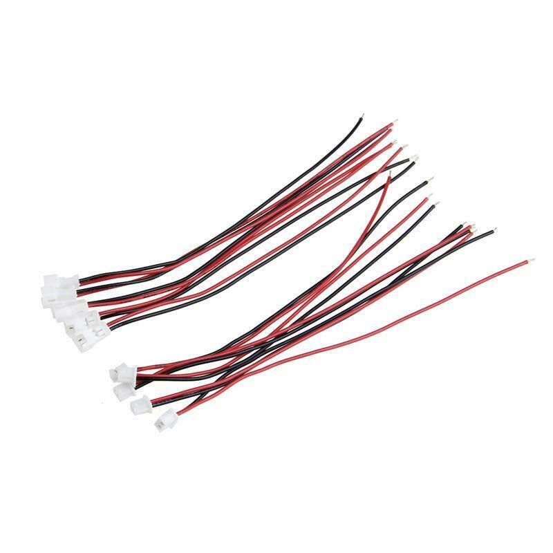 20Pair Micro JST PH 1.25 2 PIN Male Female Plug Connector With Wire Cables 100mm