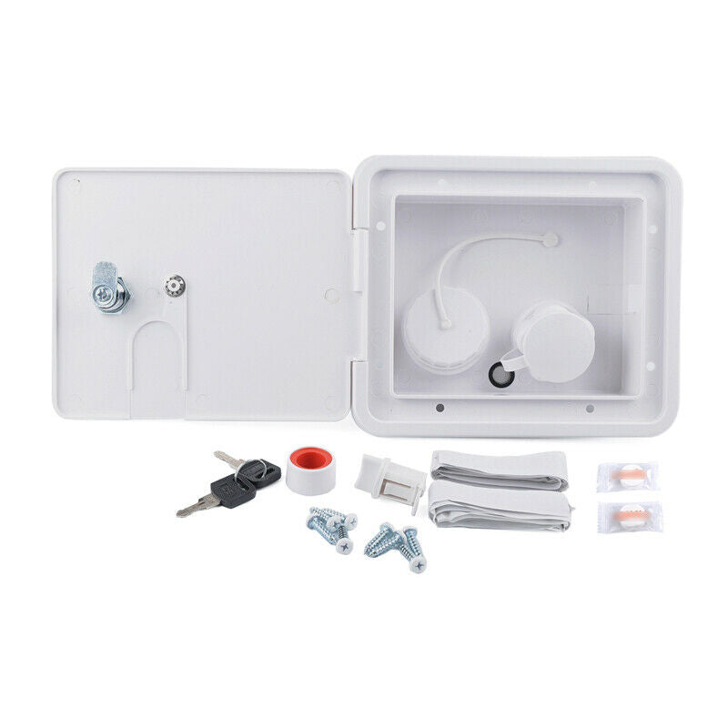 Gravity City Fresh Water Inlet Fill Dish Hatch Lock RV Trailer Camper W/ 2 Keys