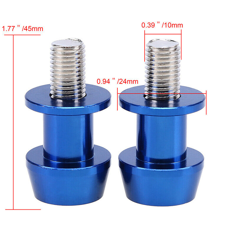 2Pcs Swingarm Spools Slider 10mm Stand Screws Durable For Yamaha Kawasaki Suzuki
