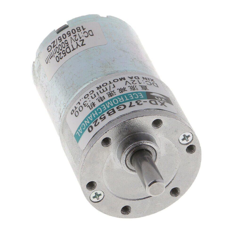 10W 300RPM Micro Brush DC Motor 12V CW/CCW Brushed Geared Motor