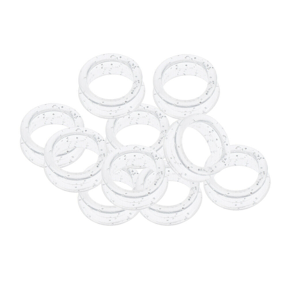 10 Pieces Soft Rubber Scissors Shears Finger Rings Grips for Salon Barber White