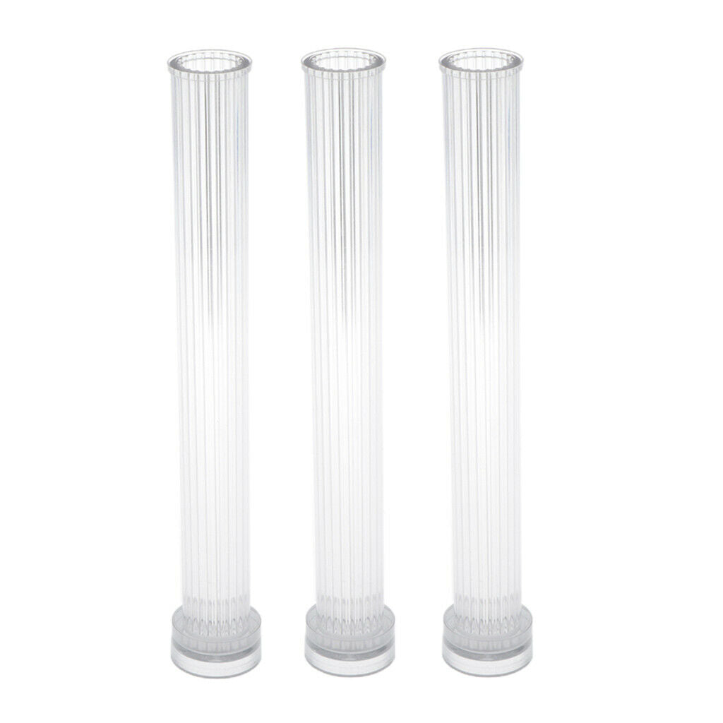 3x Pillar Shaped Clear Candle Mold Wax Candle Mould for Candle Making Crafts