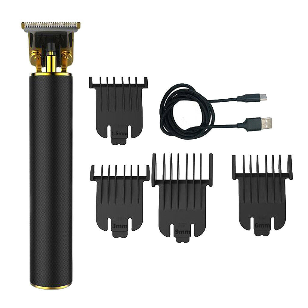 Carving Hair Beard Retro T Type Oil Head Trimmer Clipper Small Fader Black