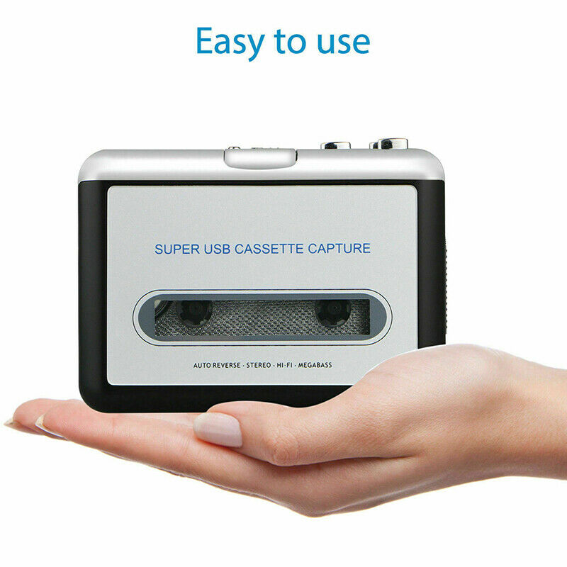 Portable USB Cassette Tape-To-MP3 Converter Capture HiFi Audio Music Player Fx