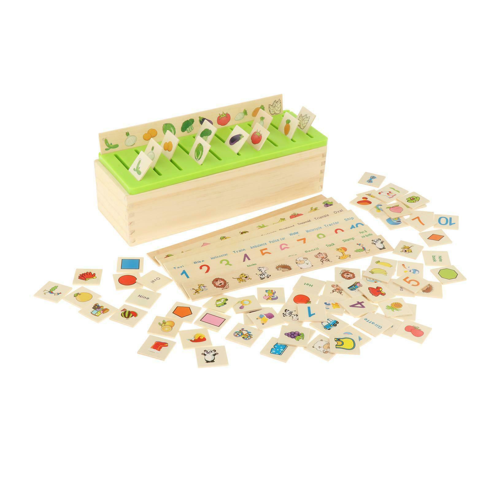 Puzzle Sorting Box Toys w/ Sorting Lid Educational Toys Age 2 3 4 Year Old