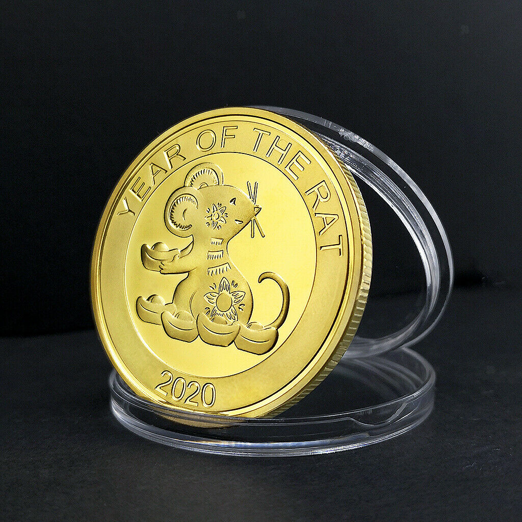 2020 Zodiac Commemorative Souvenir Challenge Coins Collection Gift Golden