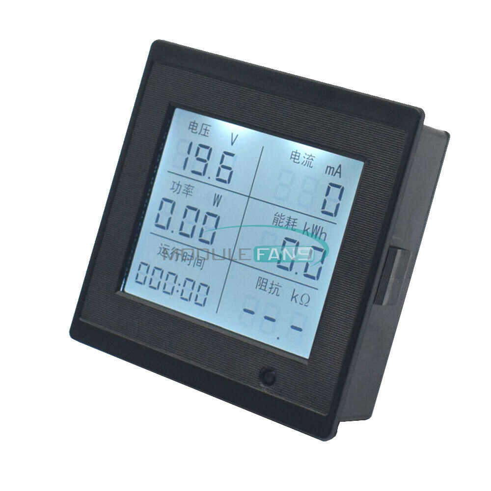 20A LED DC Voltage Current Meter 6-200V Power Consumption Impedance Tester