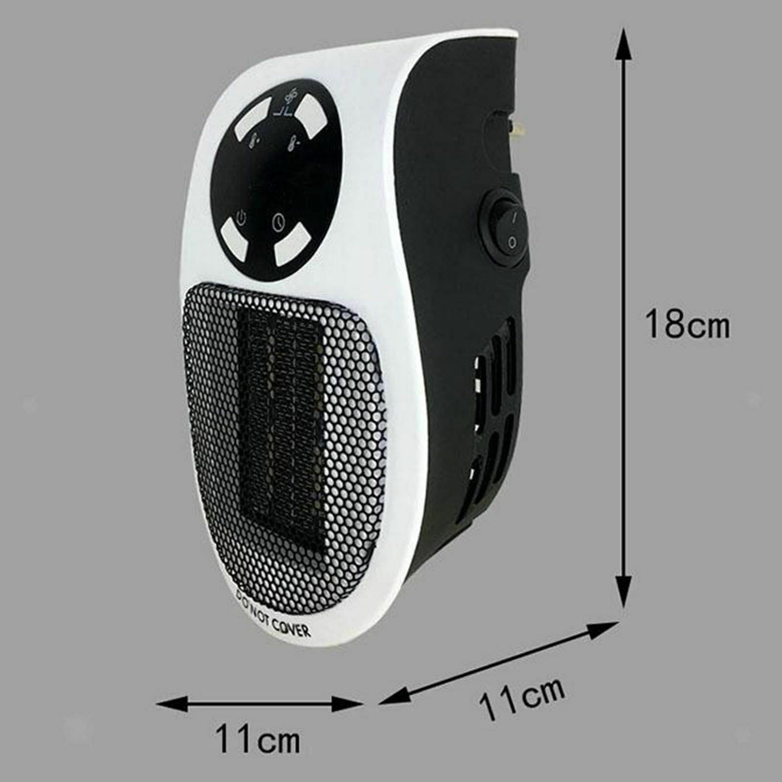 Electric Fan Heater Adjustable Small Air Conditioner Heater Black