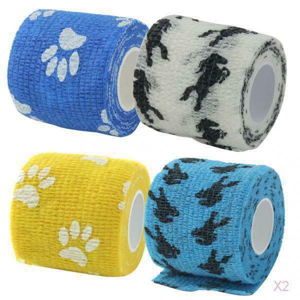Cat, Dog, Pet Tying Bandage Gauze Tape Supply Wrap Horse Print Blue
