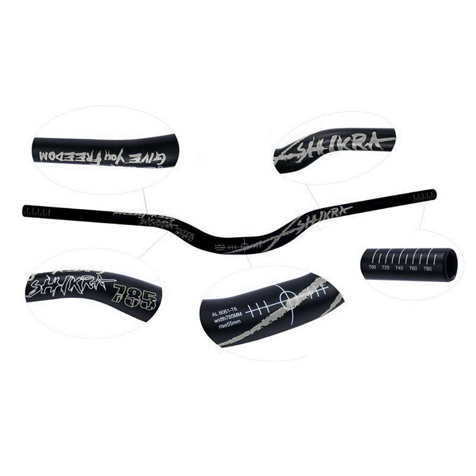 Mountain Bike Handlebar Riser 785mm Aluminium Alloy DH Downhill Bike Hi-Rise