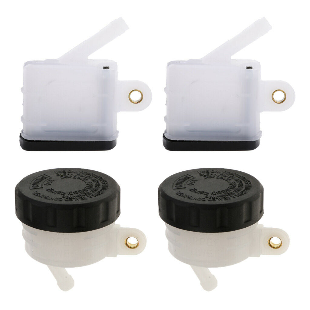 4 Pcs Brake Fluid Reservoir Motorcycle CNC Front Brake Clutch Master Cylinder