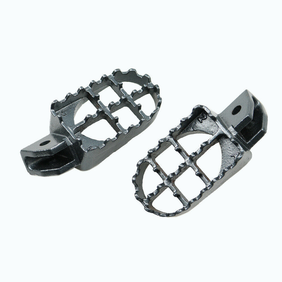 Grey Off-road Dirt Bike Steel Foot Pegs For Suzuki RM80 1993-2001