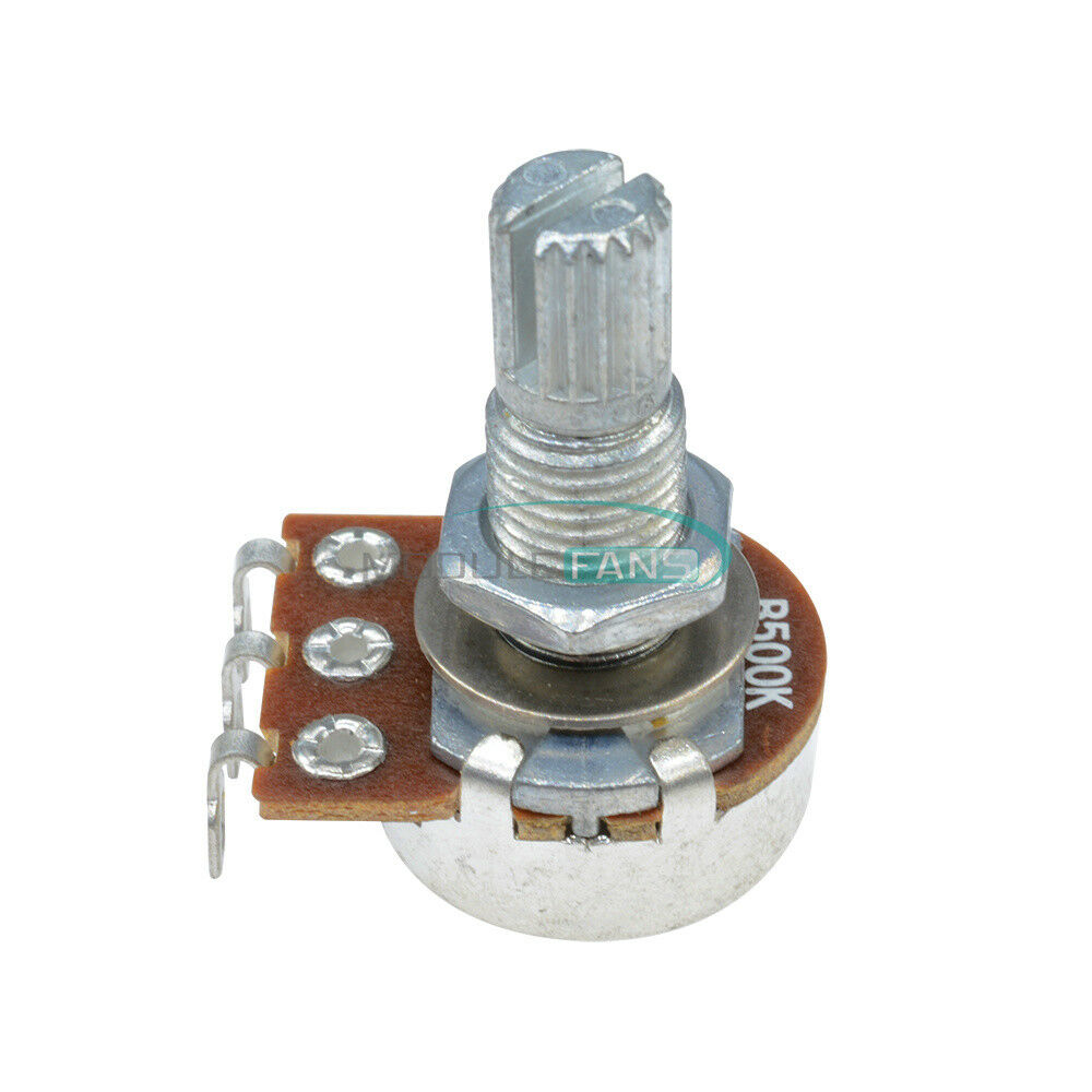 2PCS B500K Guitar Potentiometer OHM Split Shaft Pots Audio Switch Control MF