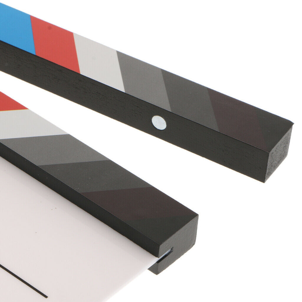 Acrylic Clapboard Dry Erase Director Film Movie Clapper Board Slate 25x30cm
