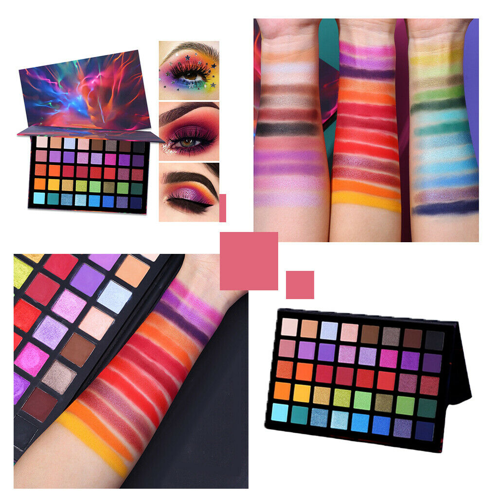 40 Colors Eyeshadow Palette Highly Pigmented Foldable Case Vibrant Colors