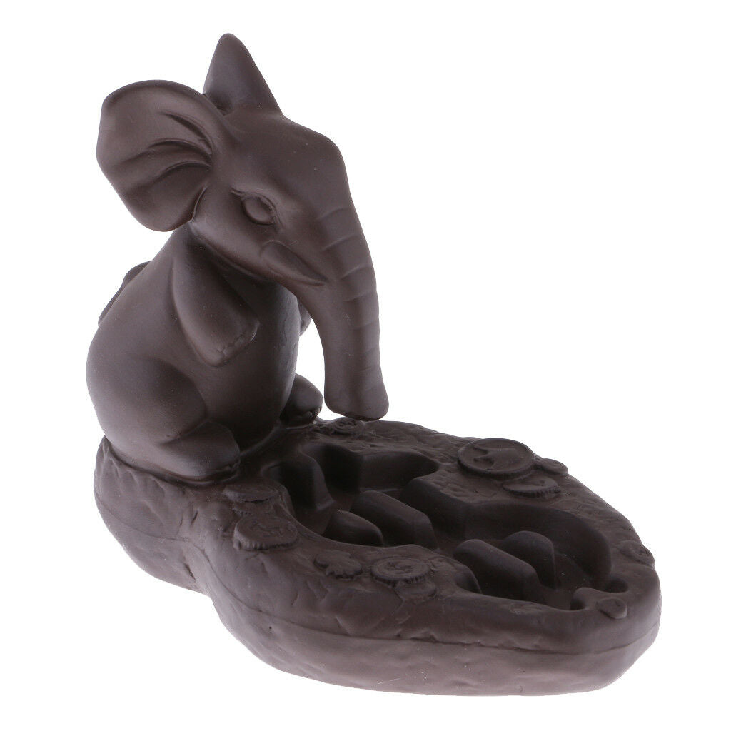 Elephant Incense Burner Backflow Cone Holder Censer Ash Catcher Fragrance #8