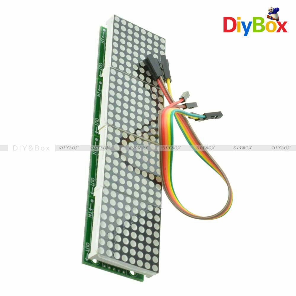 MAX7219 Yellow LED 4 in 1 Display Dot led Matrix MCU Control Module for Arduino