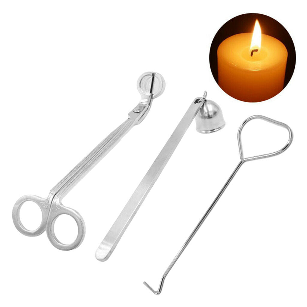 3PCS/Set Candle Wick Trimmer Snuffer Dipper Candlewick Cutter Tool Kit
