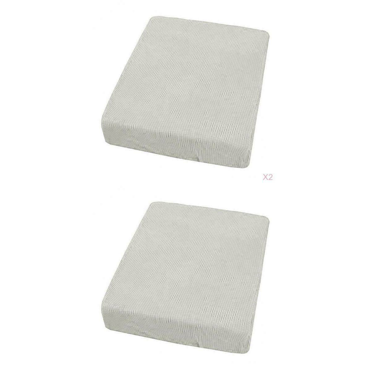 2 Single & 1 Double Seater White Comfortable Stretch Sofa Futon Seat Cushion
