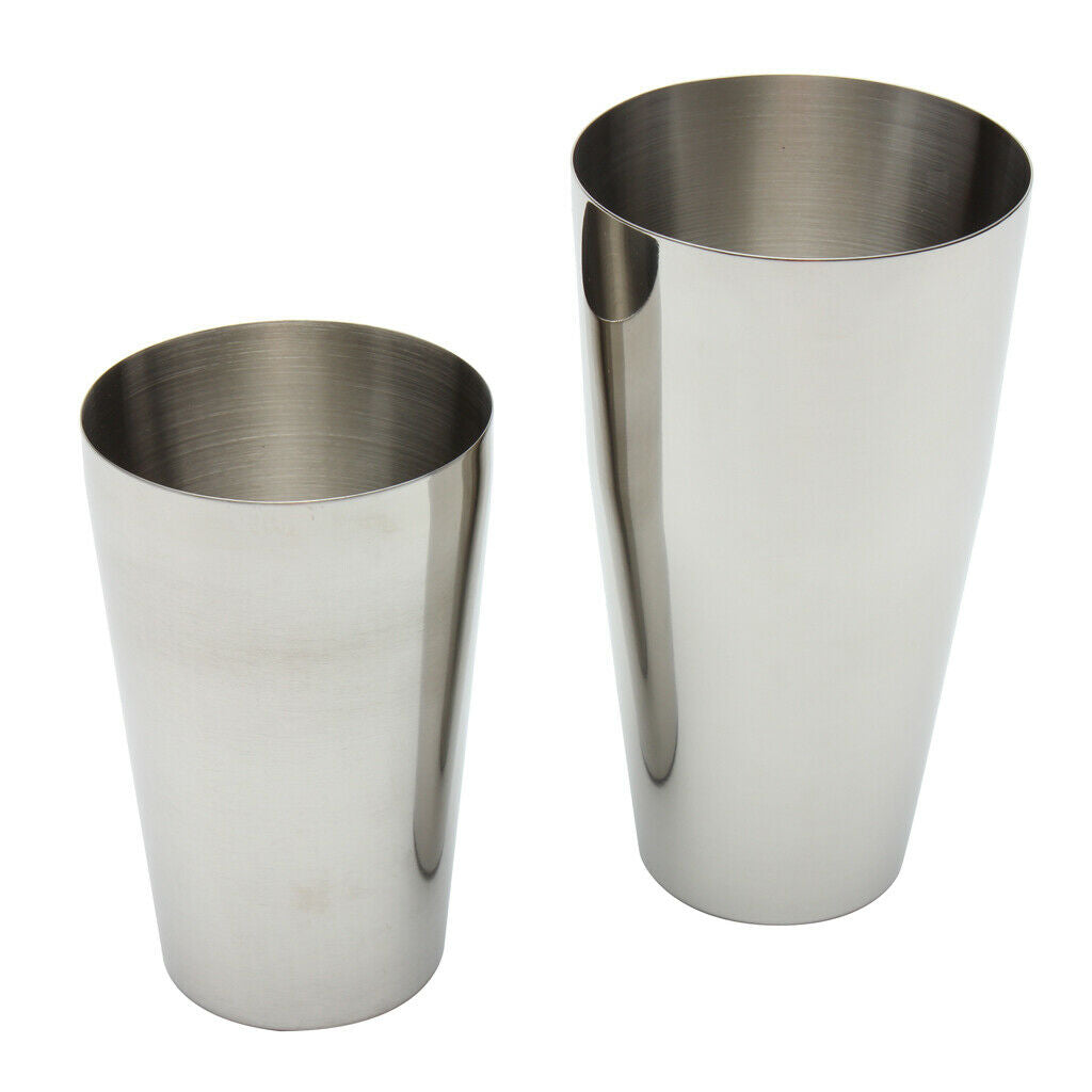 Martini BAR COCKTAIL SHAKER Stainless Steel Boston Mixing Tin Set 800 &