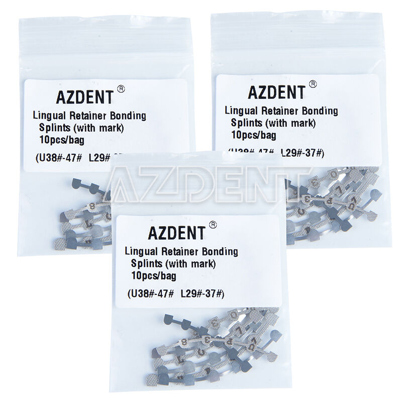 5 X AZDENT Dental Ortho Lingual Retainer Bonding Splits With Mark U/L10pcs/pack