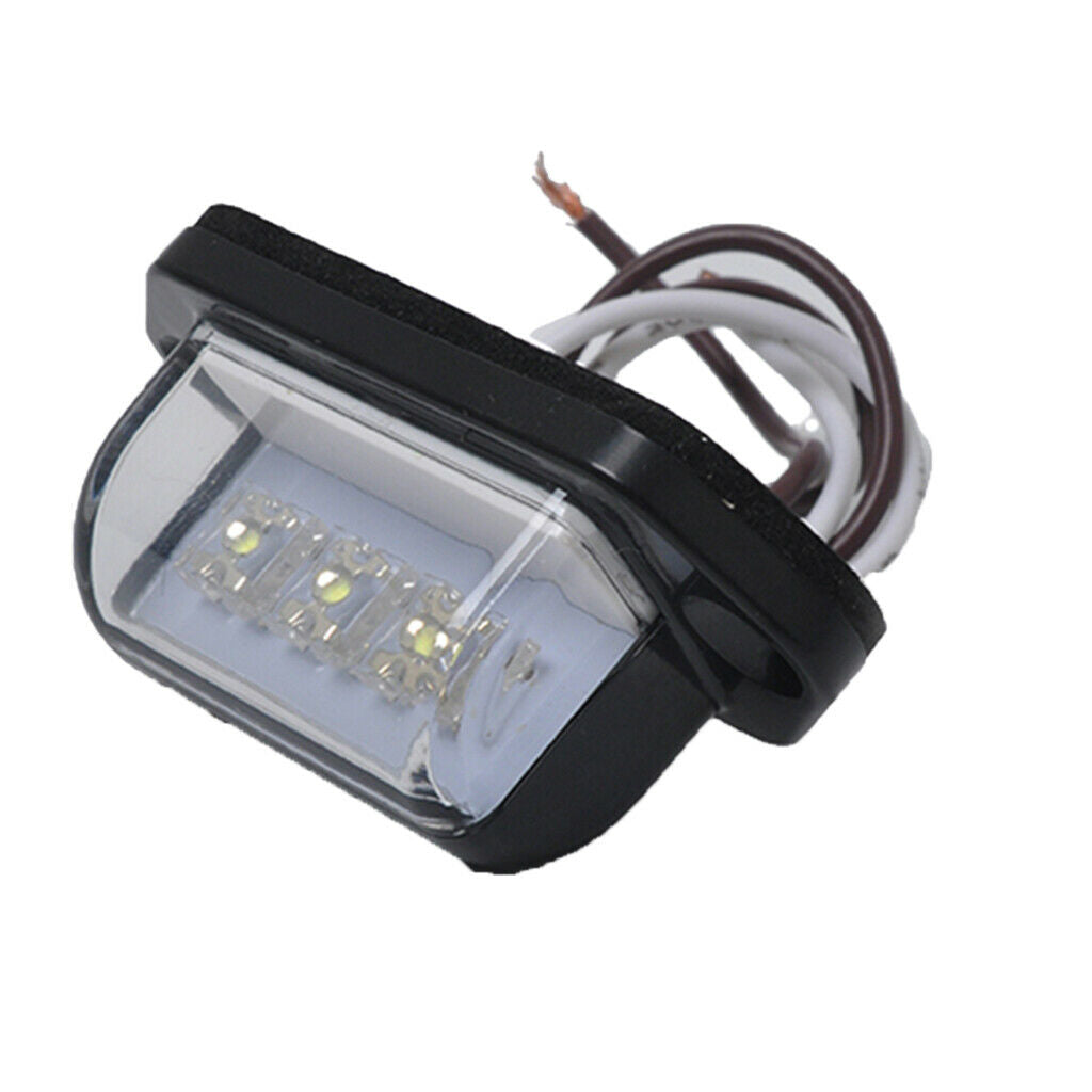 3 LEDs 6000K License Number Plate Light For Car Truck Cargo Tail Rear Light