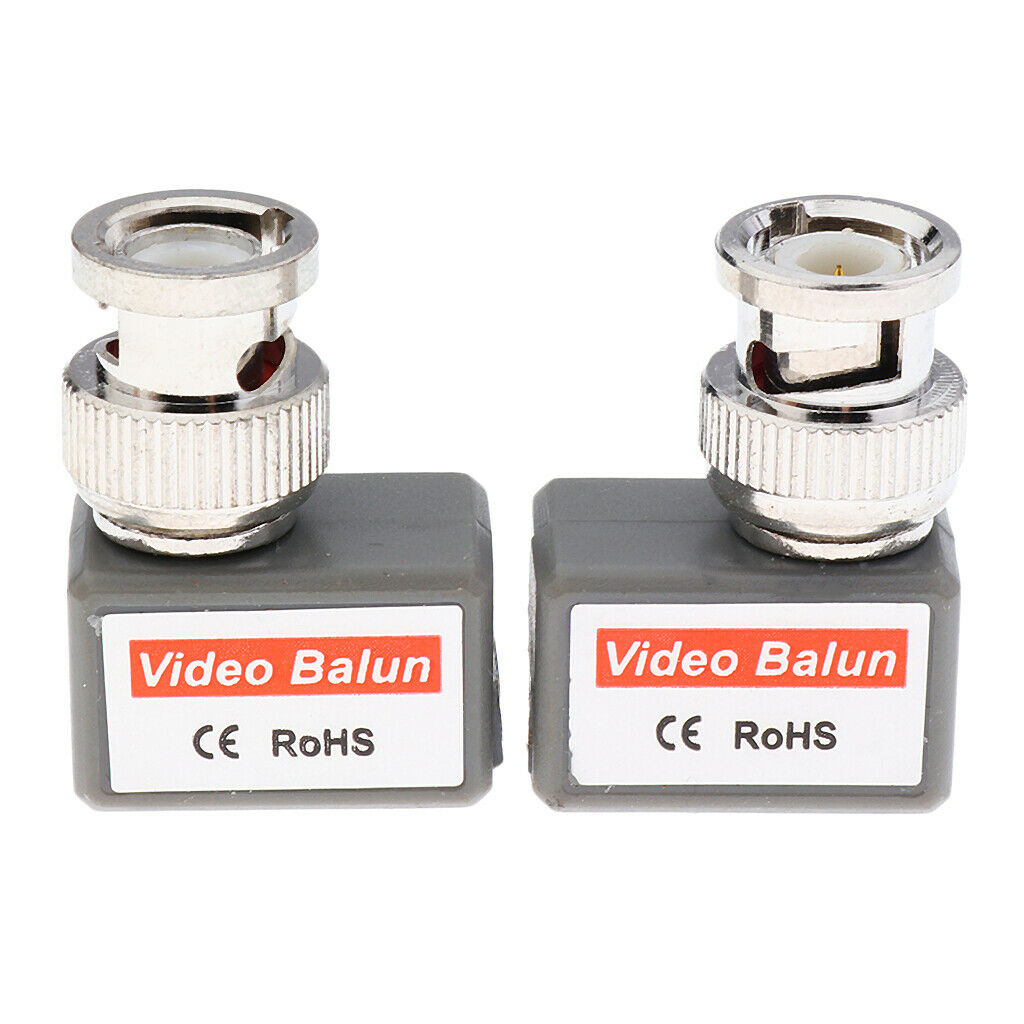 2Pcs 1CH Video Passive Balun for HD-CVI/AHD Camera Video Balun Adapter