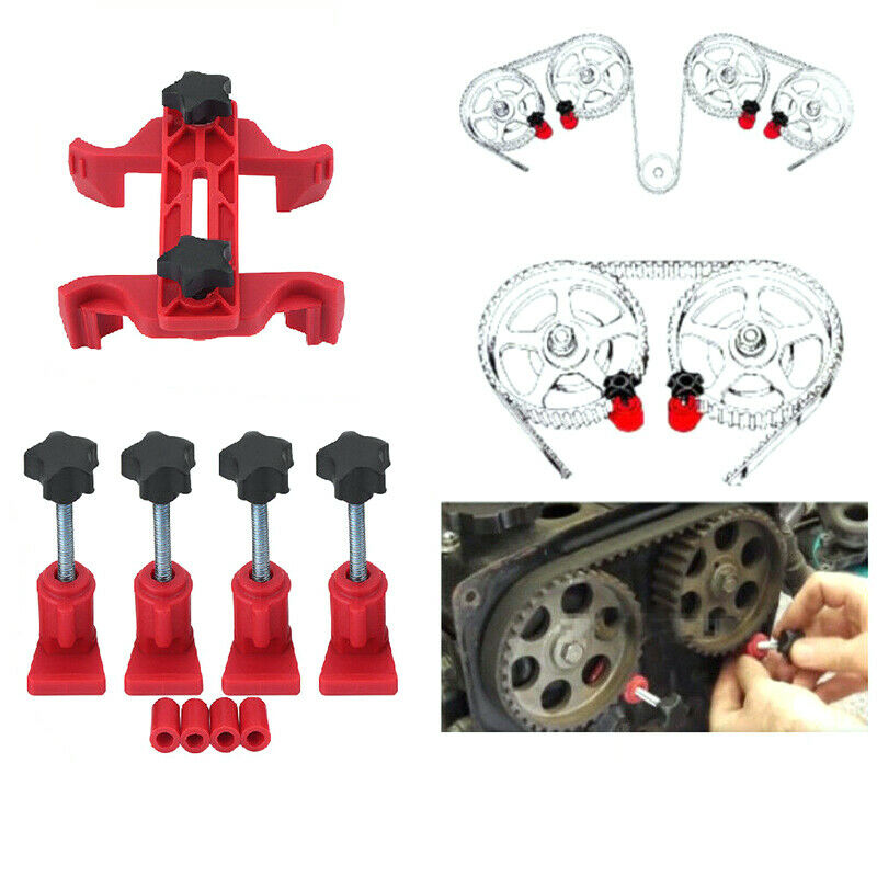 Car Dual Cam Clamp Camshaft Universal Gear Engine Timing Locking Tool Kit