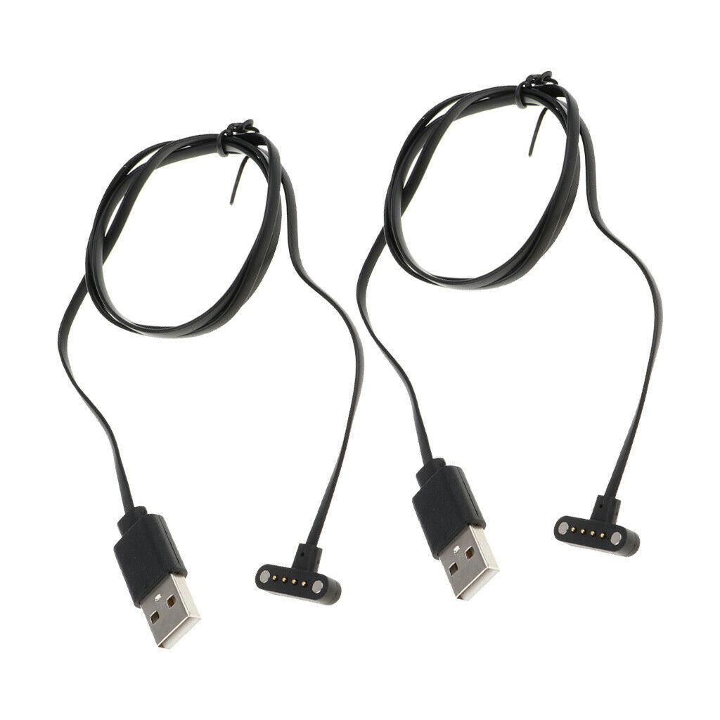 2x Smart Watch Charger Cable for Smart Watch 4 Pins Magnetic Suction Charger
