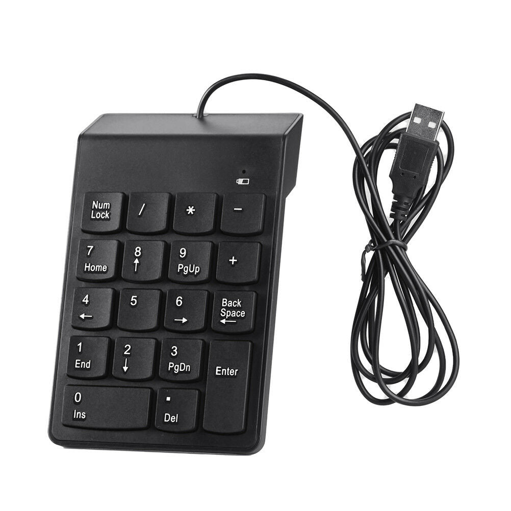 USB Number Pad Numpad Numeric Keypad 18 Keys Keyboard For Laptop Deskto PCBDAU