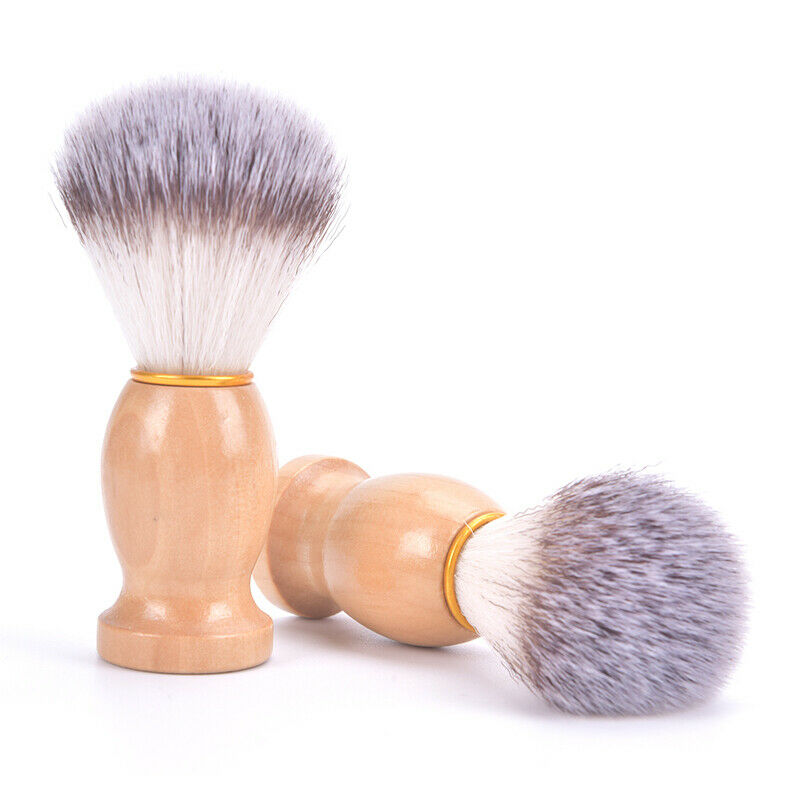 2pcs Men Shaving Brush Badger Hair Shave Wooden Handle Beard Clean Applia.l8