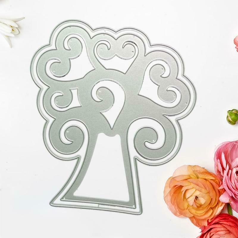 Valentine Heart Shape Tree Carbon Steel Cutting Dies DIY Scrapbooking Photo