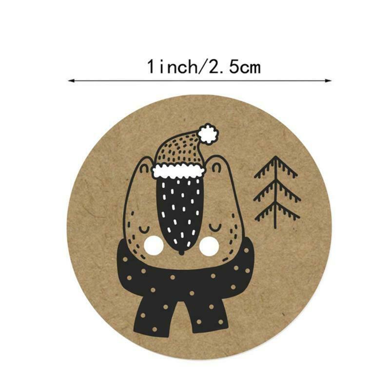 500pcs 1 Inch Christmas Stickers Envelope Seal Labels for DIY Gift Box Baking