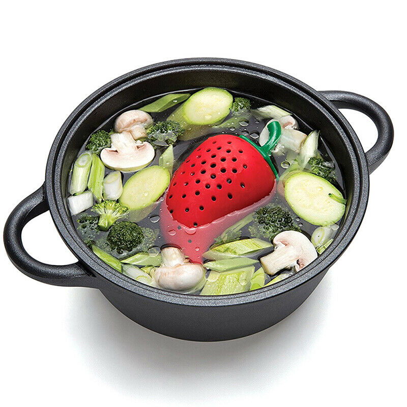 Creative Chili Spice Spice Filter Stew Soup Silicone Tea Infuser Filter ToolFCA