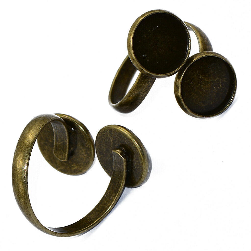 10 Pcs Retro Bronze Adjustable  Pad Base Blanks