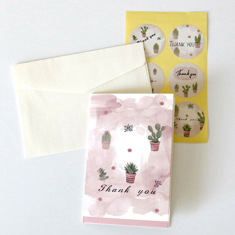 6Set Plant Thank you Cards Wedding Party Invitation Greeting Cards with E.l8