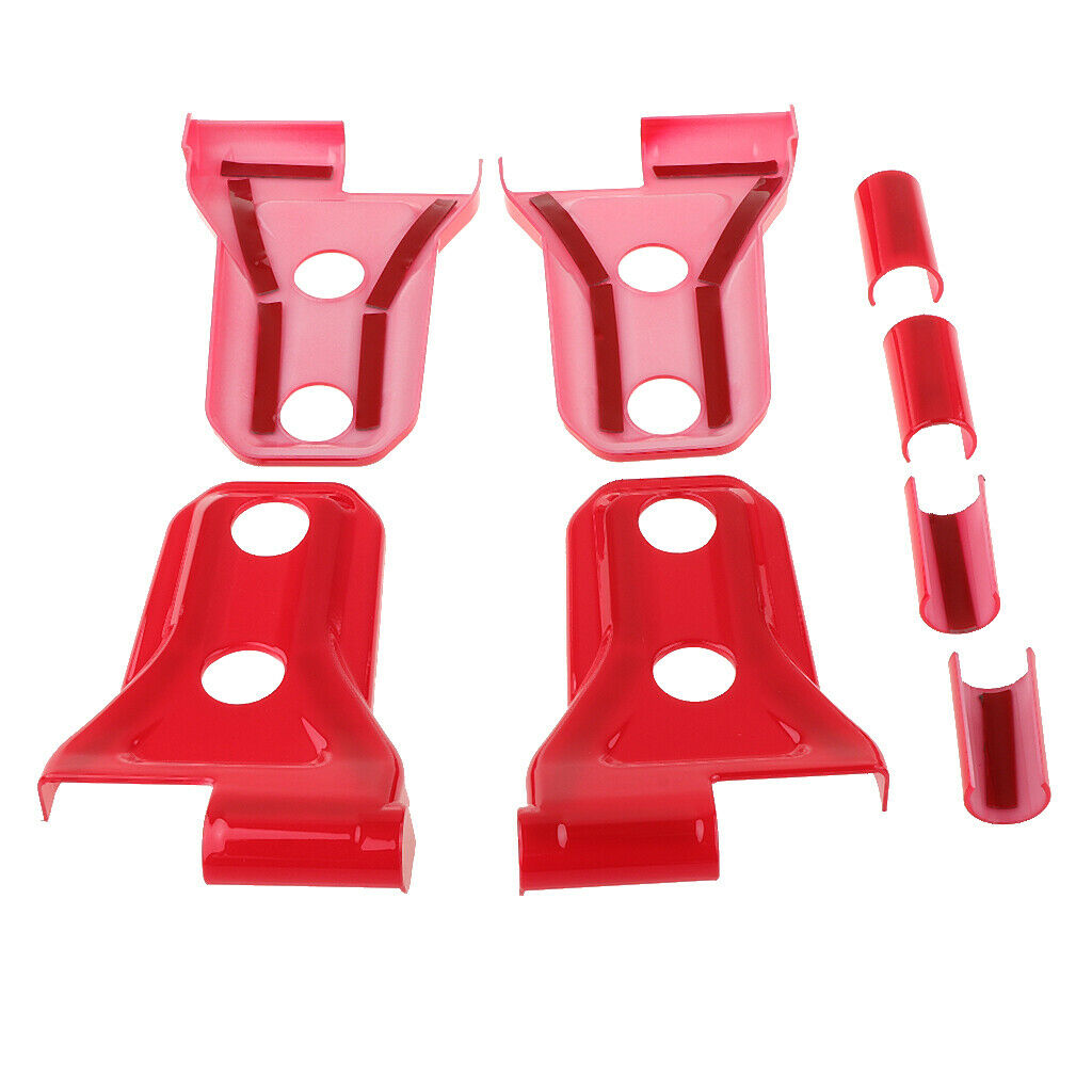 4 Sets 2-Door Red Door Hinge Cover Protectors Fits For Jeep Wrangler JL 2018